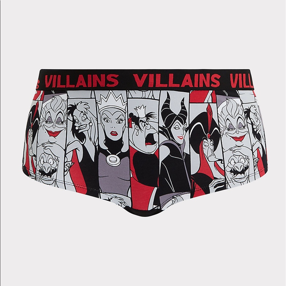 TORRID DISNEY VILLAINS BLACK COTTON BOYSHORT PANTY - Picture 4 of 5